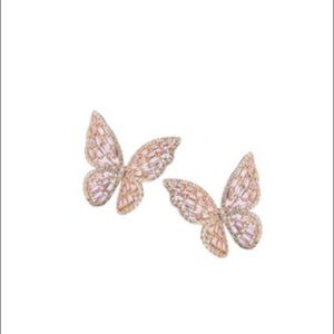 Pink Butterfly Earrings